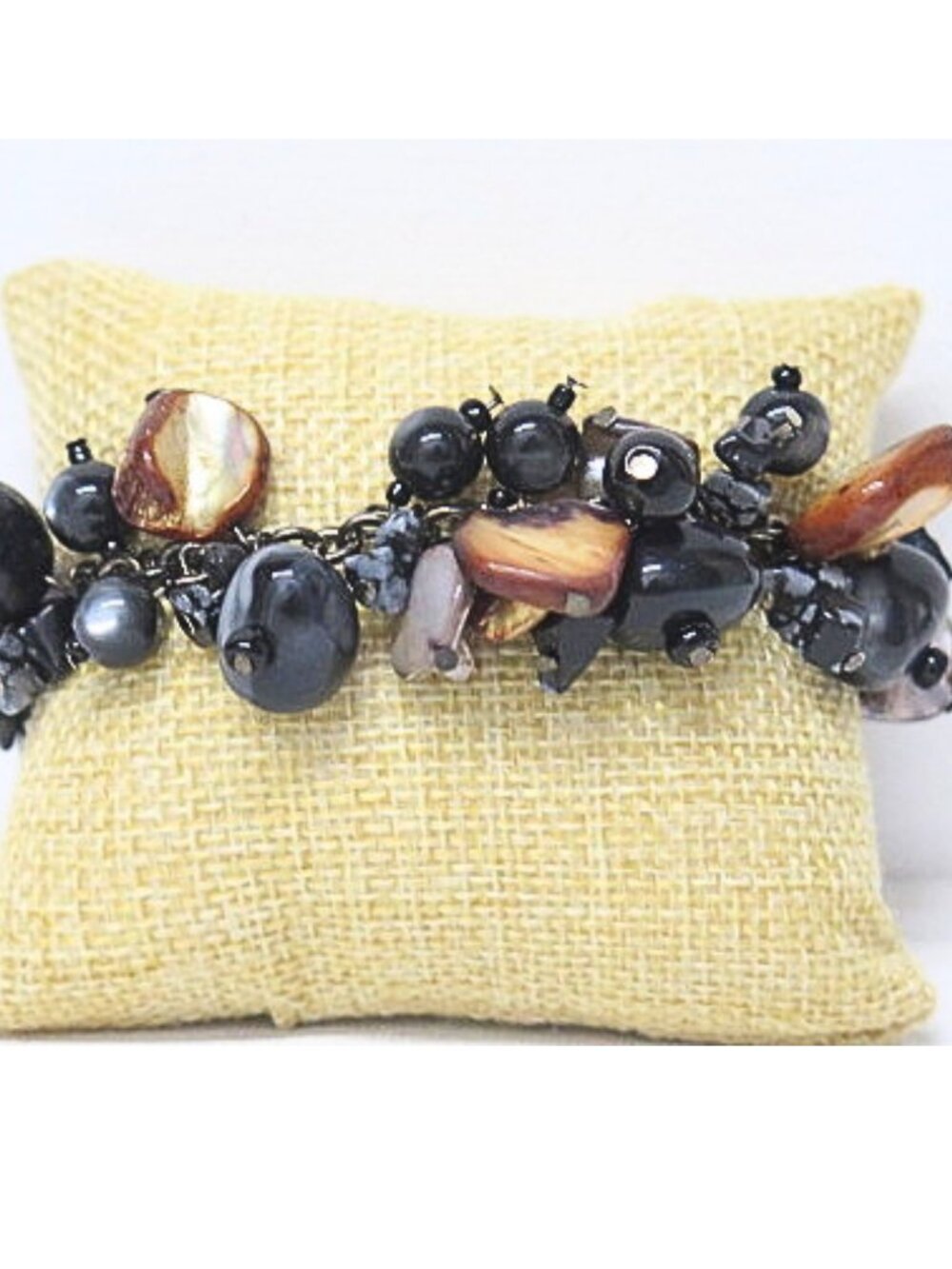 Boho Chunky Beaded Charm Bracelet